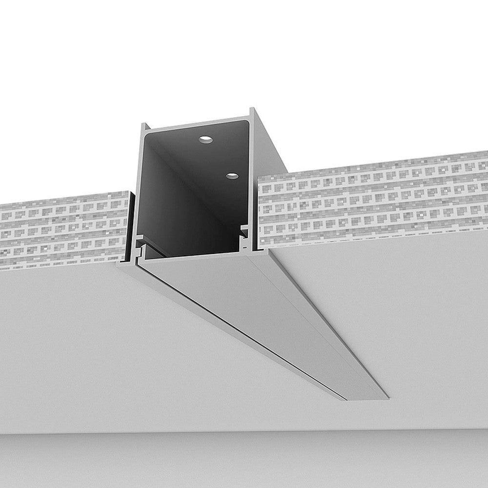 Perfil de Embutir Linear Fit40 Slim 1,5m Branco New Line