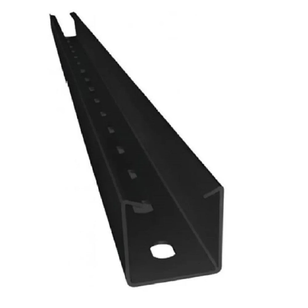 Perfilado Perfurado 38x38 mm 3 metros Chapa 22 Preto