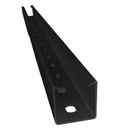 Perfilado Perfurado 38x38 mm 3 metros Chapa 22 Preto