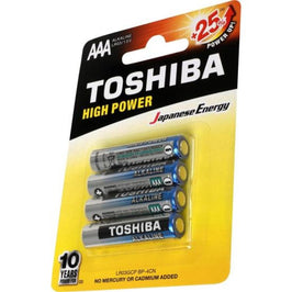 Pilha Alcalina AAA Com 4 Peças Toshiba