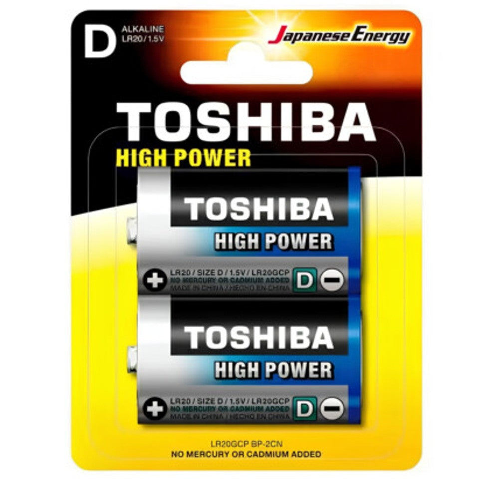 Pilha Alcalina Grande Toshiba com 2 Peças