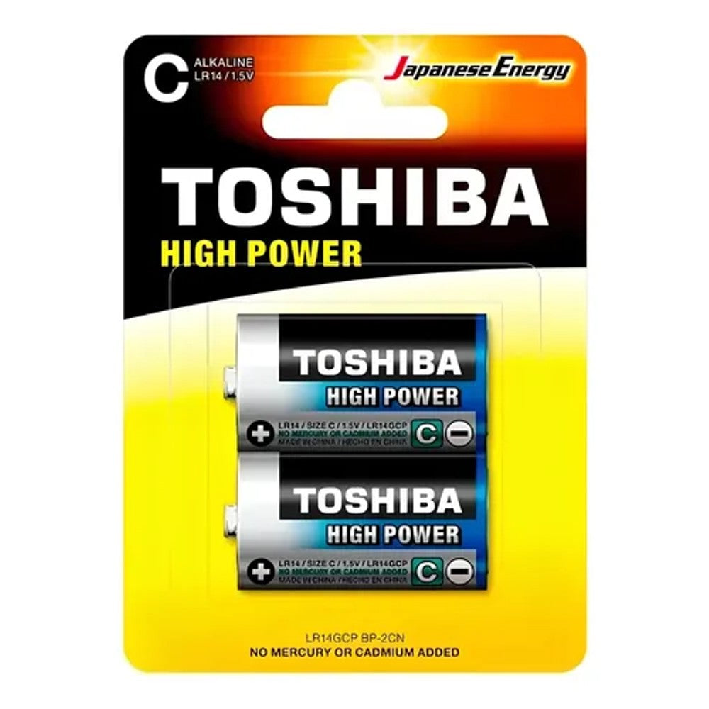 Pilha Alcalina Média Toshiba com 2 Unidades