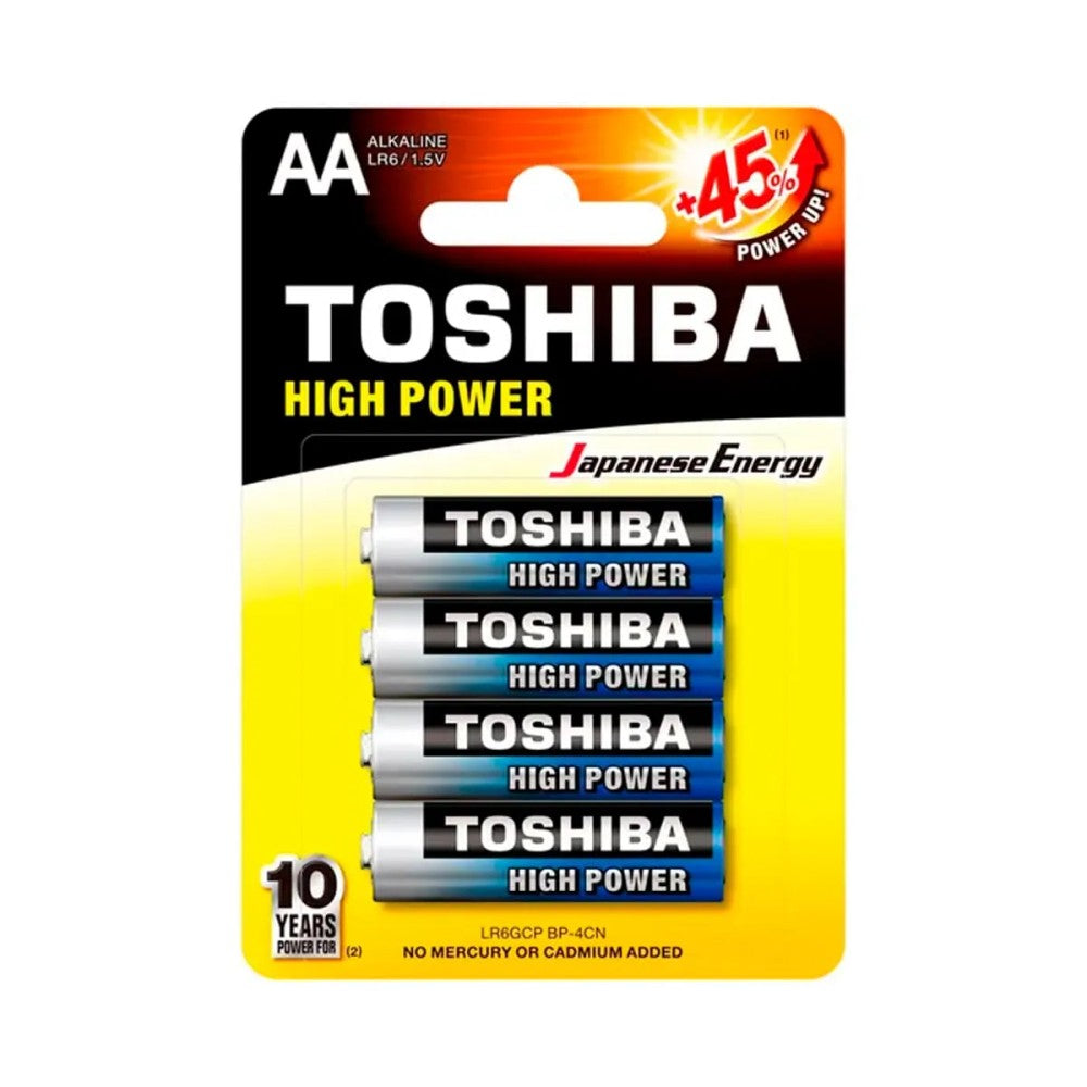 Pilha Alcalina Pequena Toshiba com 4 Unidades