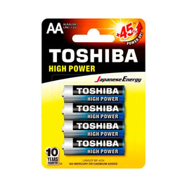Pilha Alcalina Pequena Toshiba com 4 Unidades