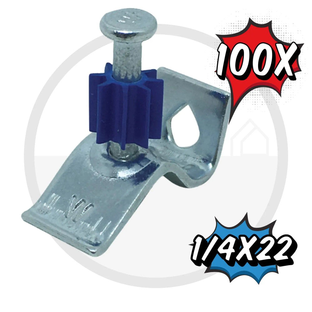 Pino Liso 1/4 X 22 Clip Para Gesso Com 100 Peças