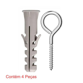 Pitao com Bucha 10mm com 4 Peças