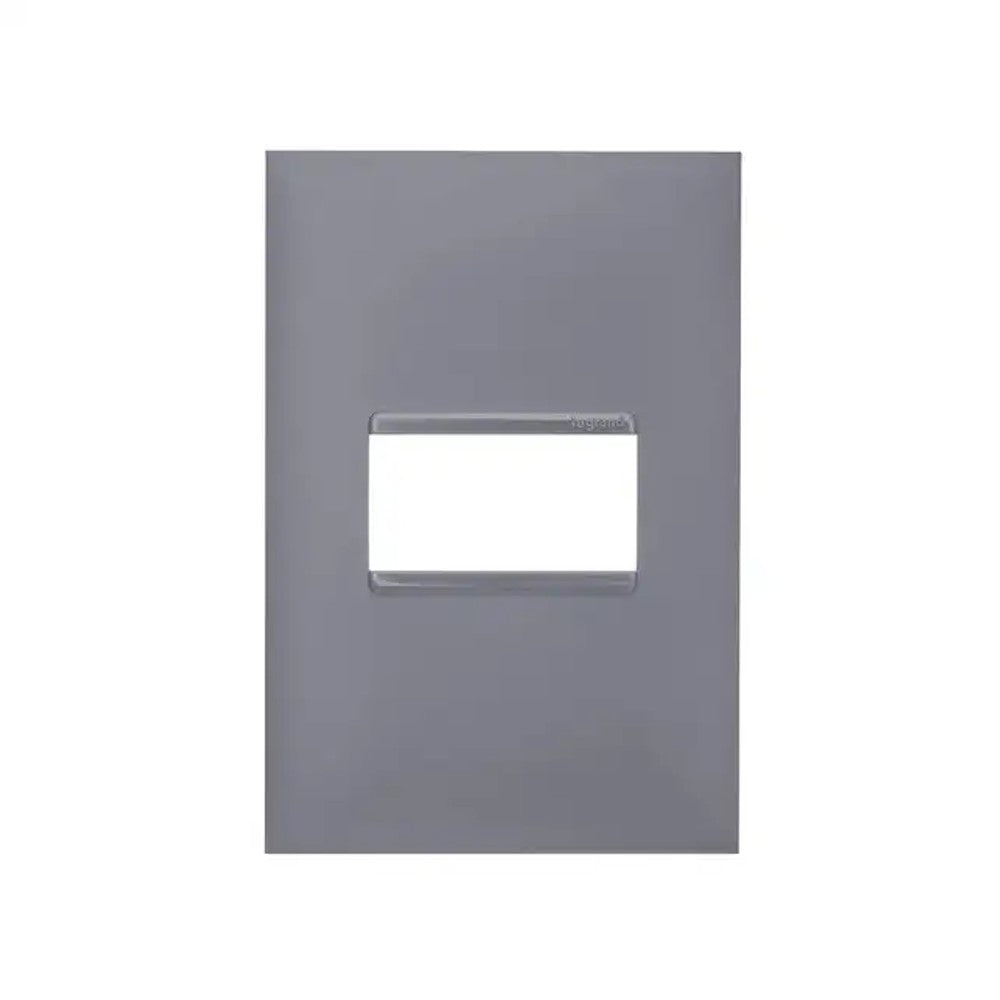 Placa 2x4 1 Posto Horizontal Cinza 618501CZ Plus Legrand