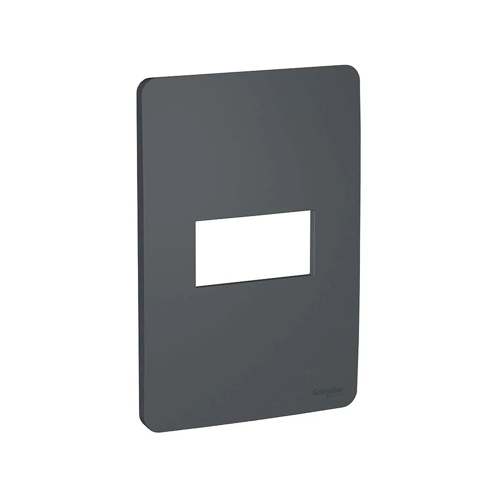 Placa 2x4 1 Posto Stellar Preto Schneider Orion