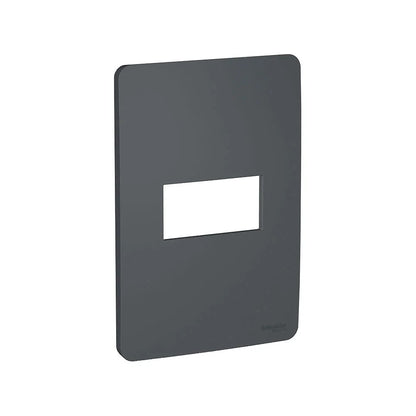 Placa 2x4 1 Posto Stellar Preto Schneider Orion