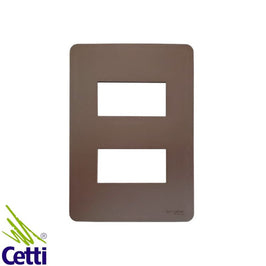 Placa 2x4 2 Postos Brown Schneider Orion S730121264