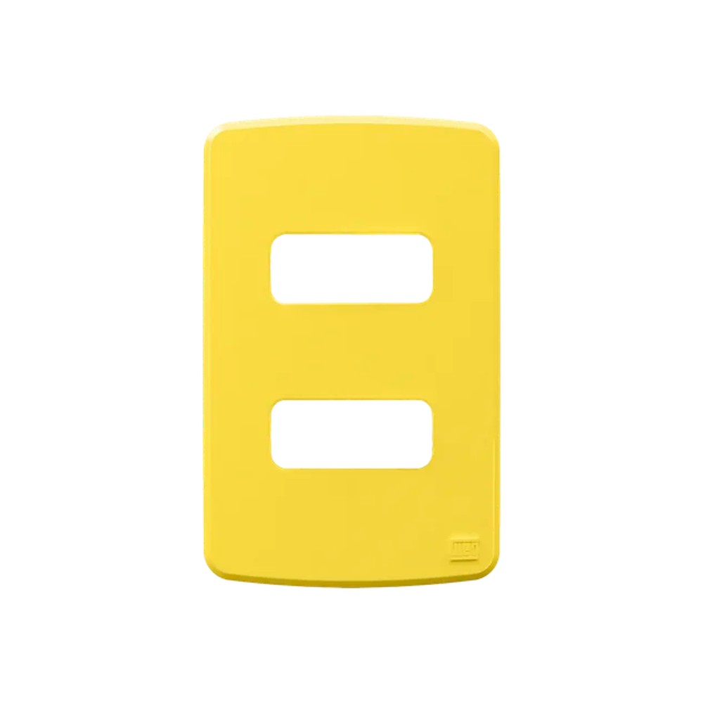 Placa 2x4 2 Postos Separados Amarelo Composé WEG