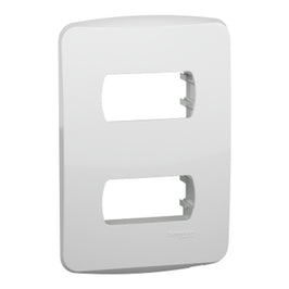 Placa 2x4 2 Postos com Suporte Branco Miluz Schneider 57220