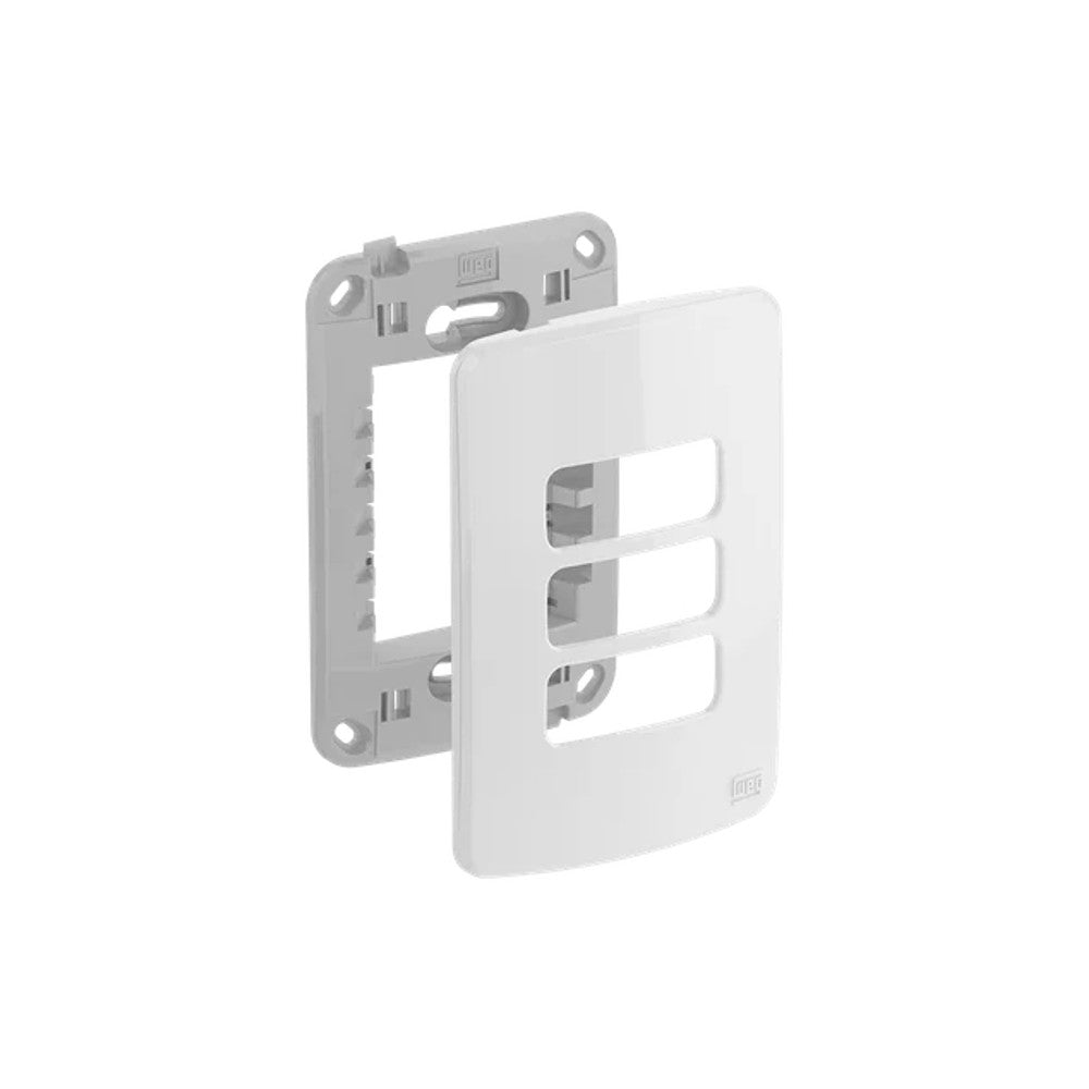 Placa 2x4 3 Postos Branco Premium WEG