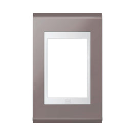 Placa 2x4 3 Postos Branco e Champanhe Concept WEG