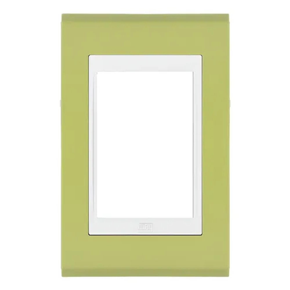Placa 2x4 3 Postos Branco e Pistache Premium WEG