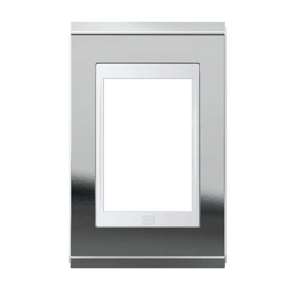 Placa 2x4 3 Postos Branco e Prata Concept WEG
