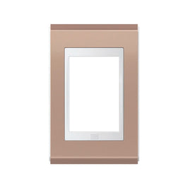 Placa 2x4 3 Postos Branco e Rose Concept WEG