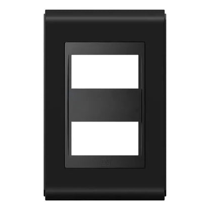 Placa 2x4 3 Postos Preto Areia Style WEG