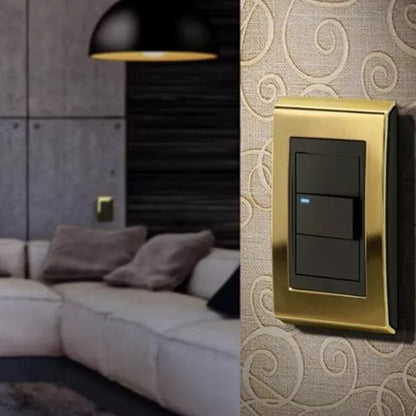 Placa 2x4 3 Postos Preto Ouro Concept WEG