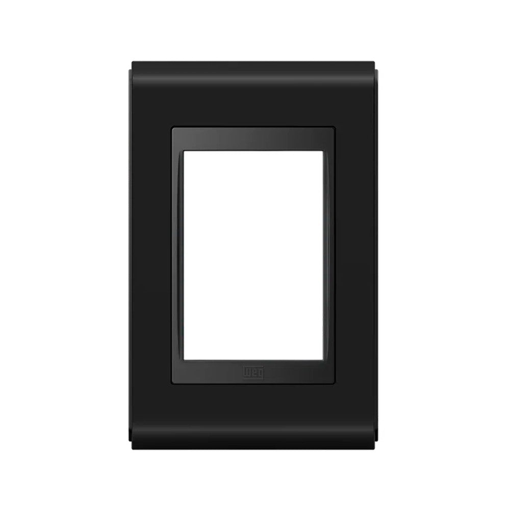 Placa 2x4 3 Postos Preto Style WEG