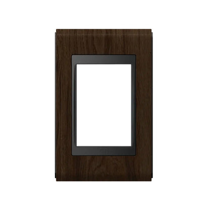 Placa 2x4 3 Postos Preto e Tabaco Concept WEG