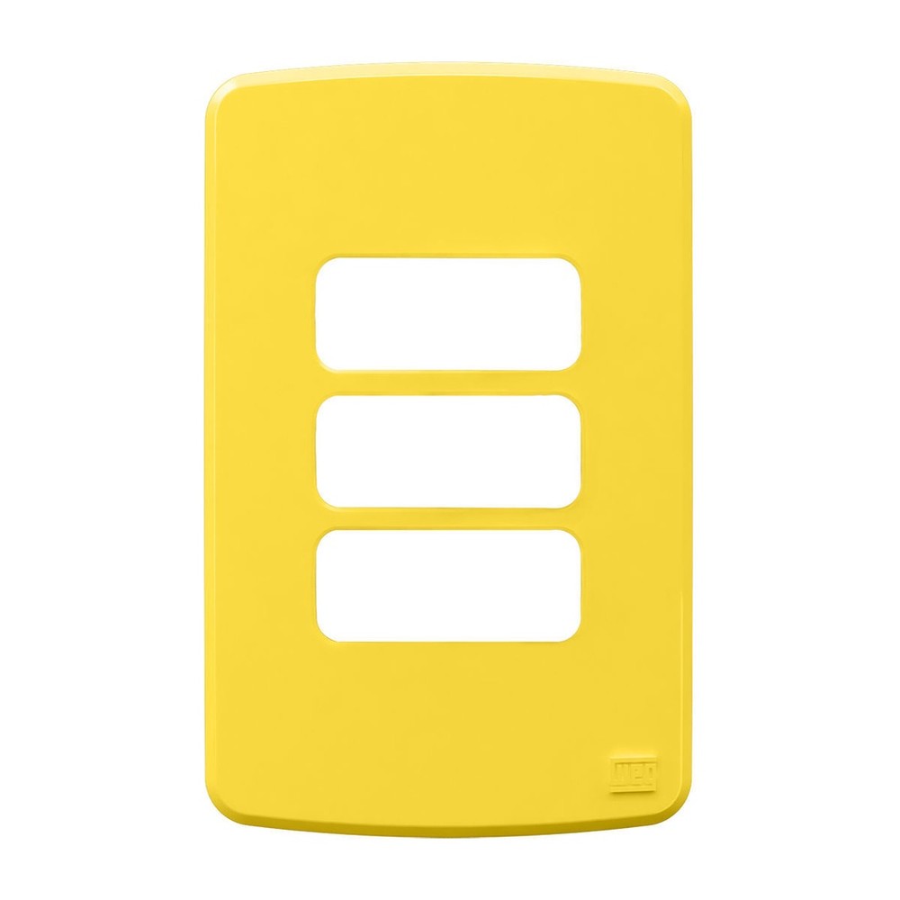 Placa 2x4 3 Postos Separados Amarelo Composé Weg