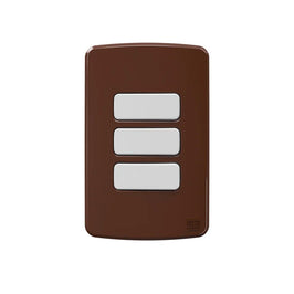 Placa 2x4 3 Postos Separados Marrom Composé WEG
