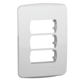 Placa 2x4 3 Postos com Suporte Branco 57230 Miluz Schneider