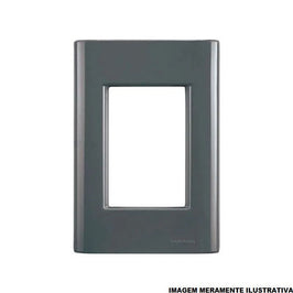 Placa 2x4 3 Postos com Suporte Titanio Tramontina Giz 57200048
