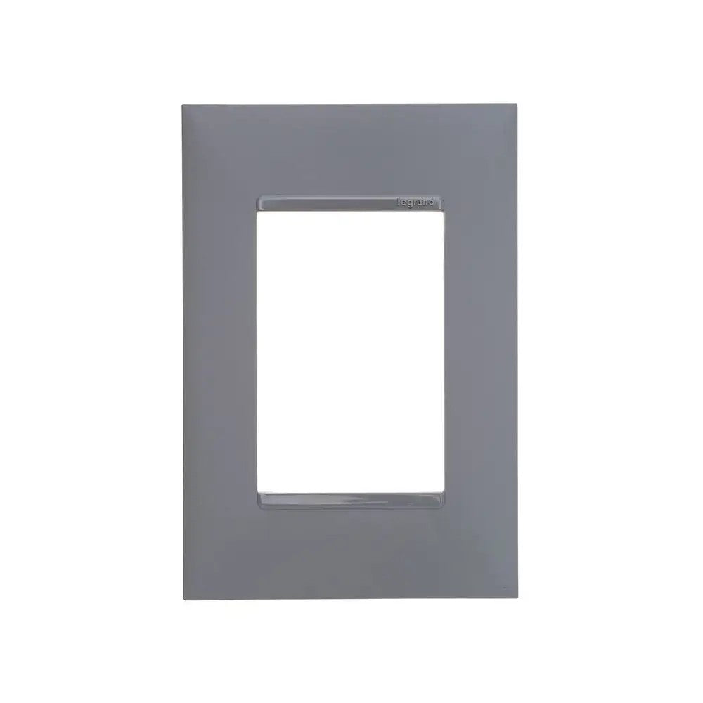 Placa 2x4 3P Cinza 618503CZ Plus+ Legrand
