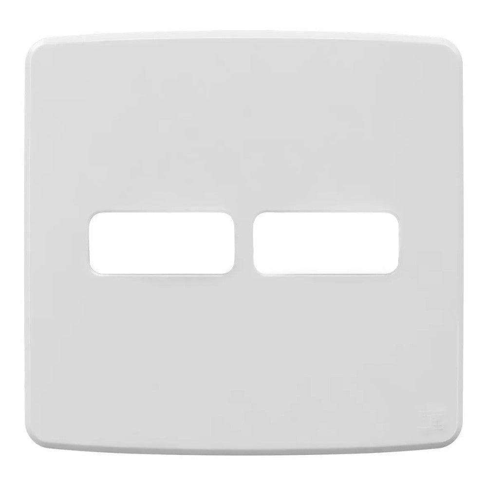 Placa 4x4 2 Postos Separados Branco com Suporte Composé WEG
