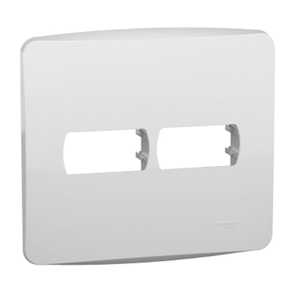 Placa 4x4 2 Postos com Suporte Branco 27520 Miluz Schneider