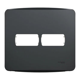 Placa 4x4 2 Postos com Suporte Grafite Miluz 77421 Schneider