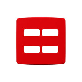 Placa 4x4 4 Posições Separadas Vermelho Composé WEG
