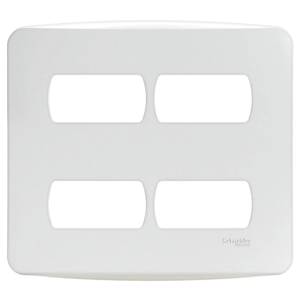 Placa 4x4 4 Postos Separada Miluz Schneider 77440 Branco