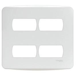 Placa 4x4 4 Postos Separada Miluz Schneider 77440 Branco