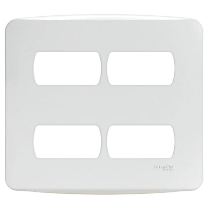 Placa 4x4 4 Postos Separada Miluz Schneider 77440 Branco