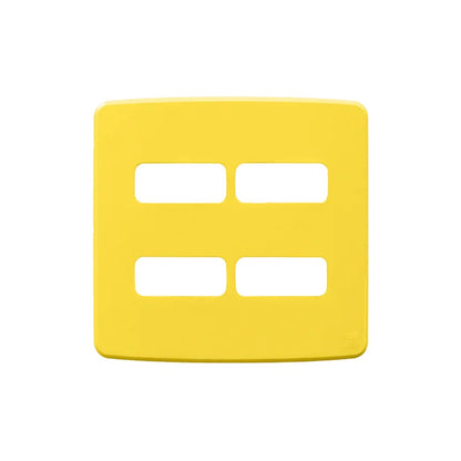 Placa 4x4 4 Postos Separados Amarelo Composé WEG