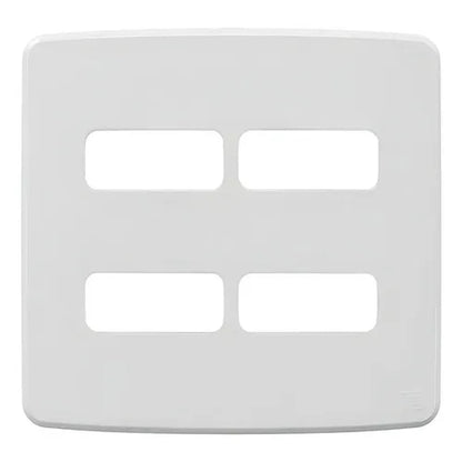 Placa 4x4 4 Postos Separados Branco com Suporte Composé WEG