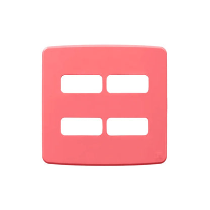 Placa 4x4 4 Postos Separados Rosa Composé WEG