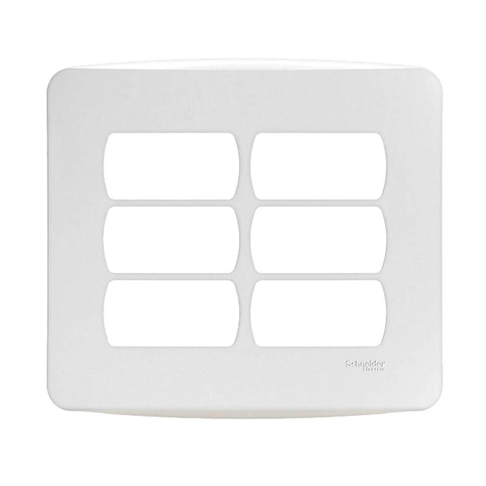 Placa 4x4 6 Postos Branca Lunare Schneider 44461