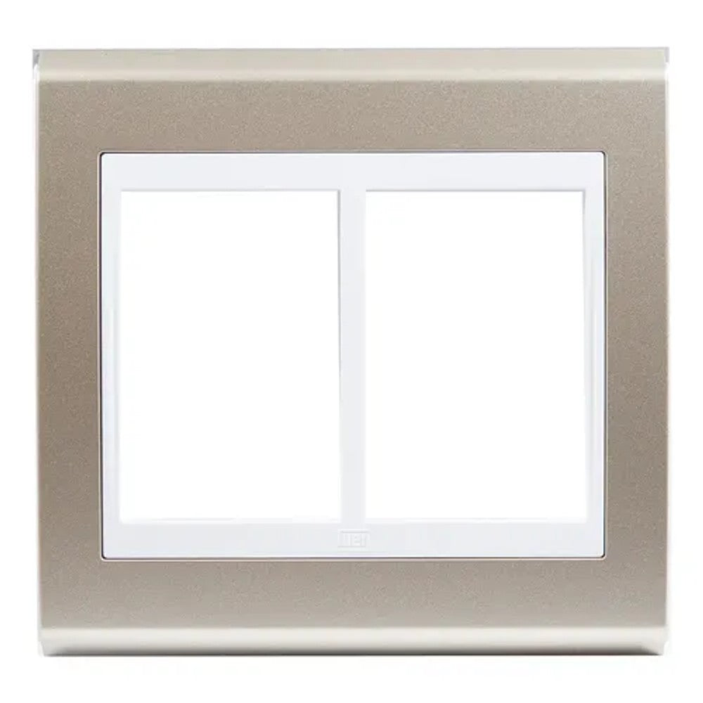 Placa 4x4 6 Postos Branco e Champanhe Concept WEG