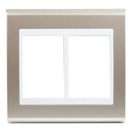 Placa 4x4 6 Postos Branco e Champanhe Concept WEG