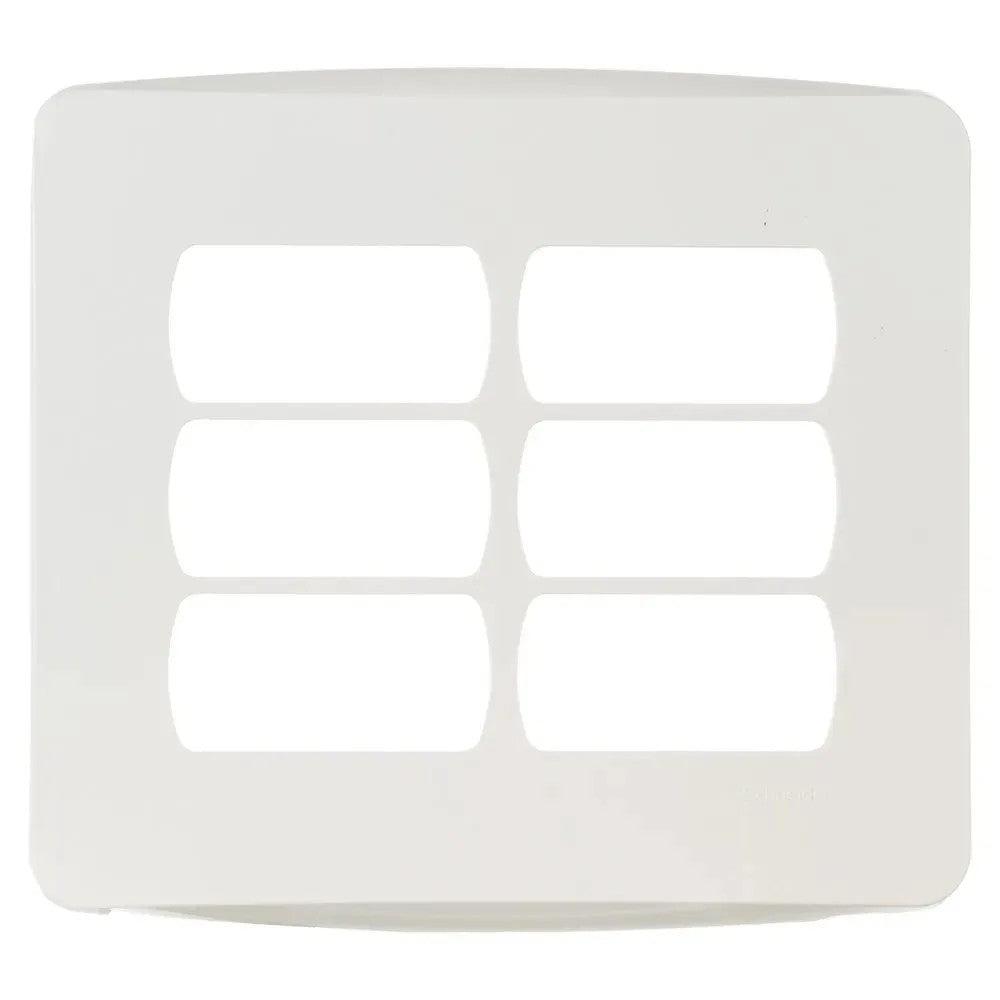 Placa 4x4 6 Postos Miluz Schneider Branco