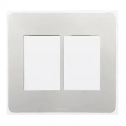 Placa 4x4 6P Alum Steel JA4826AT Matix Legrand