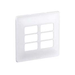Placa 4x4 6P Sep Cinza 680177CZ Zeffia Legrand