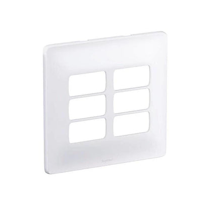 Placa 4x4 6P Sep Cinza 680177CZ Zeffia Legrand