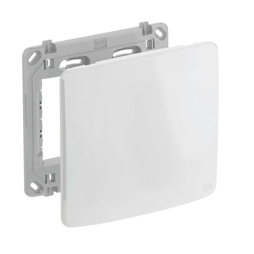 Placa 4x4 Cega Branco com Suporte Composé WEG