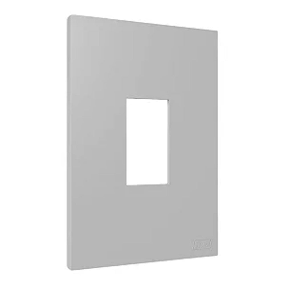 Placa Suporte 1 Módulo Cinza 160377 Blux