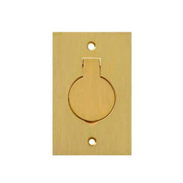 Placa de Piso 2x4 para 1 Tomada Universal Unha Latão Escovado